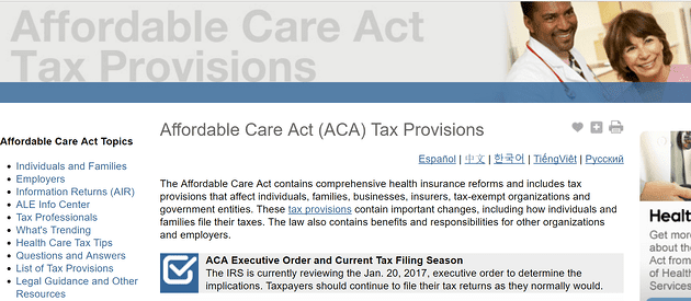 ACA Tax Provisions